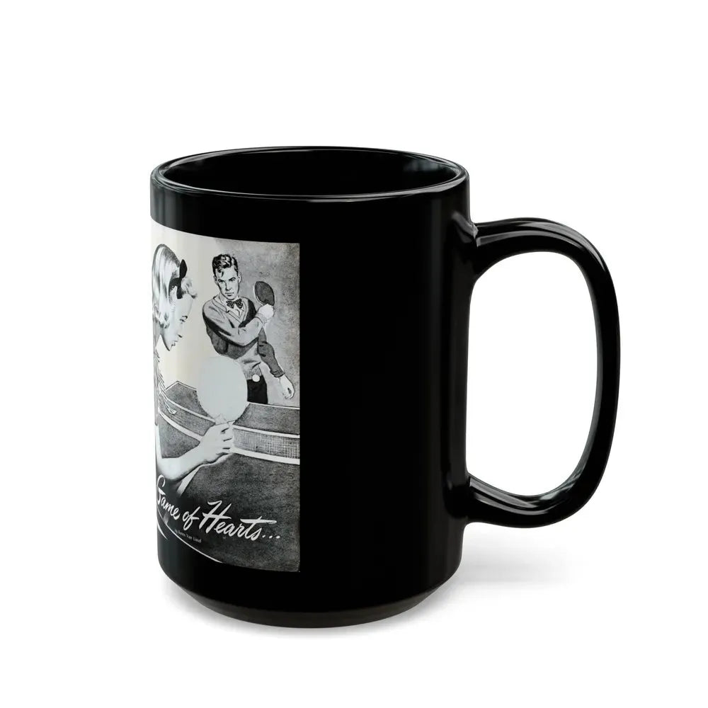 Game of Hearts, Miss America magazine, February 1946 - Black Coffee Mug - Go Mug Yourself