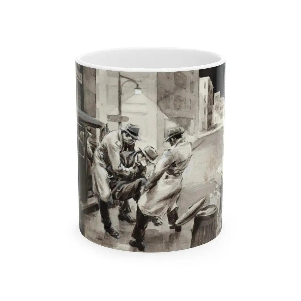 Gangster Illustration - White Coffee Mug 11oz - Go Mug Yourself