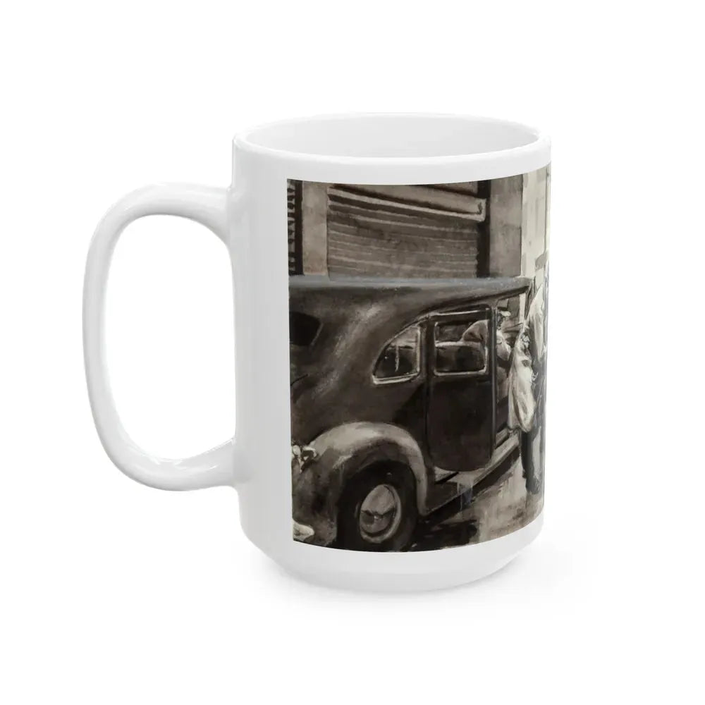 Gangster Illustration - White Coffee Mug - Go Mug Yourself