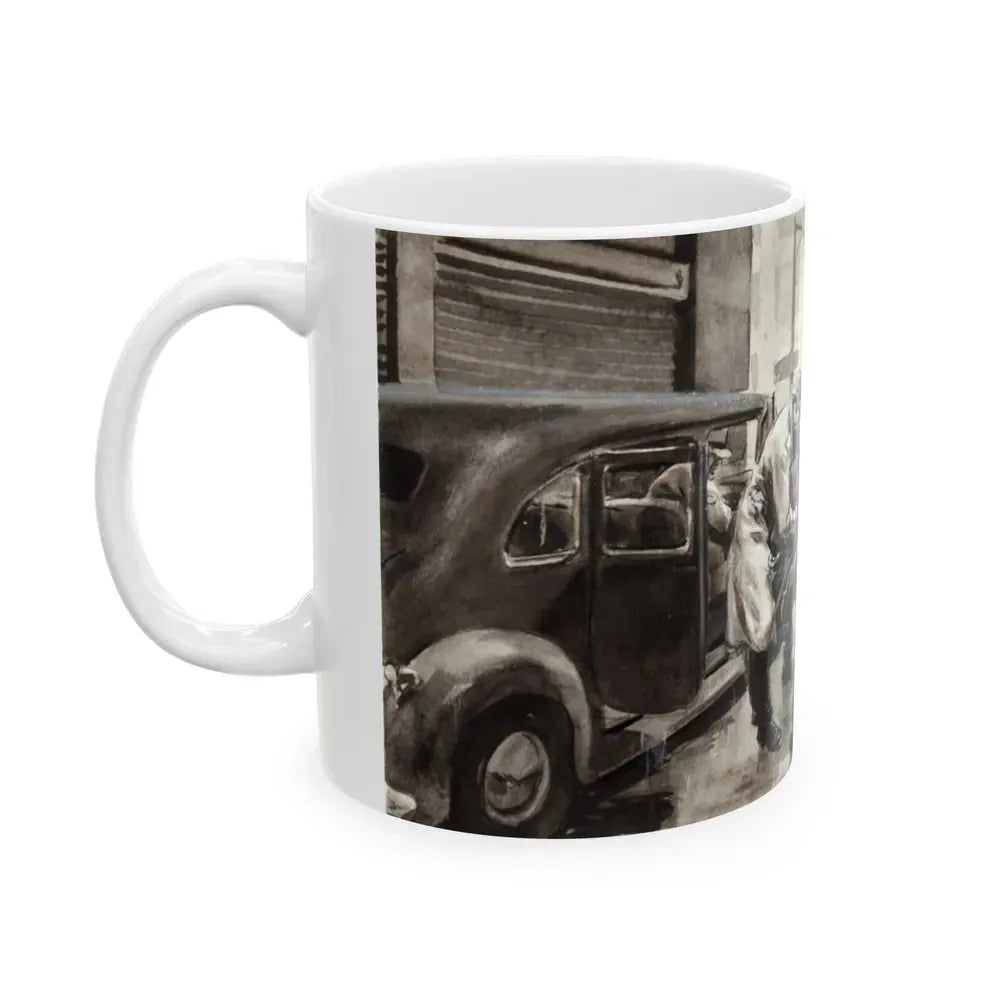 Gangster Illustration - White Coffee Mug - Go Mug Yourself