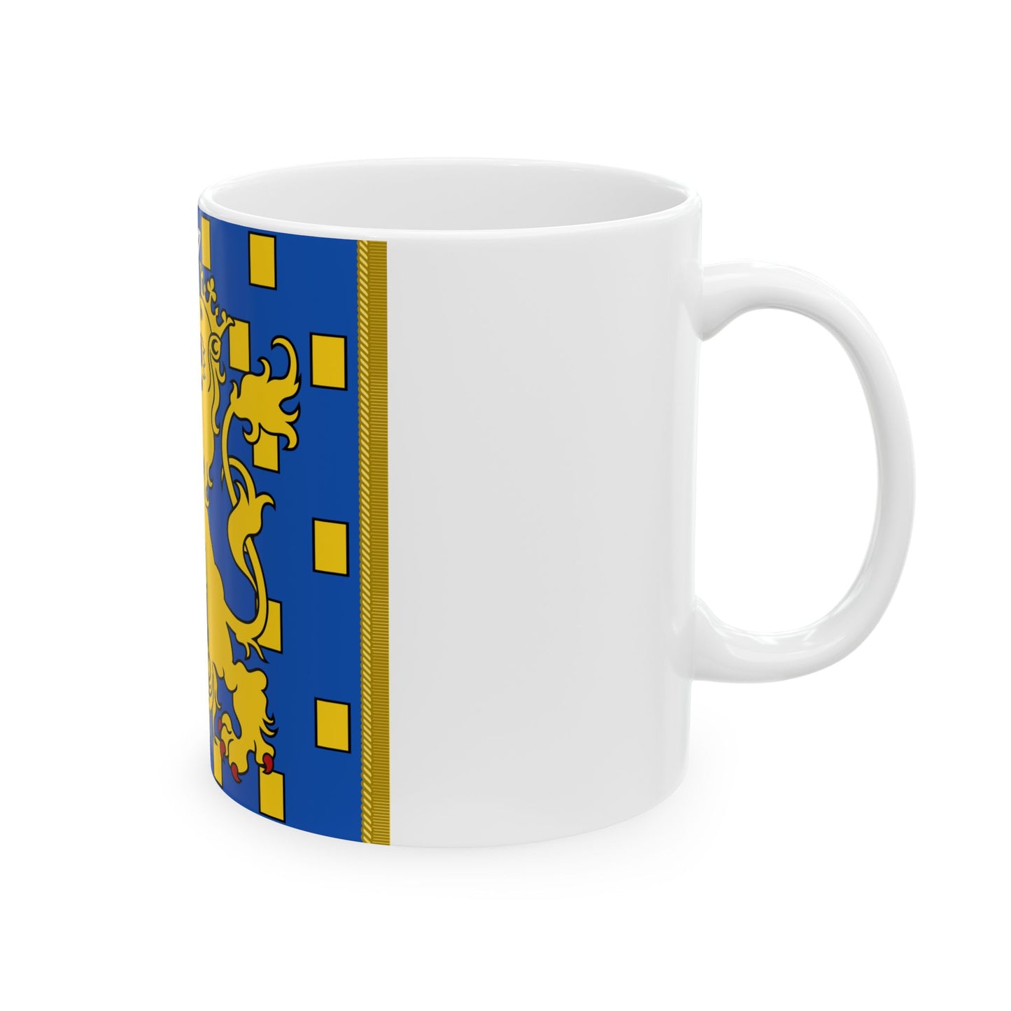 Garter Banner of Dutch Monarchs as Members (Netherlands) White Coffee Mug-Go Mug Yourself