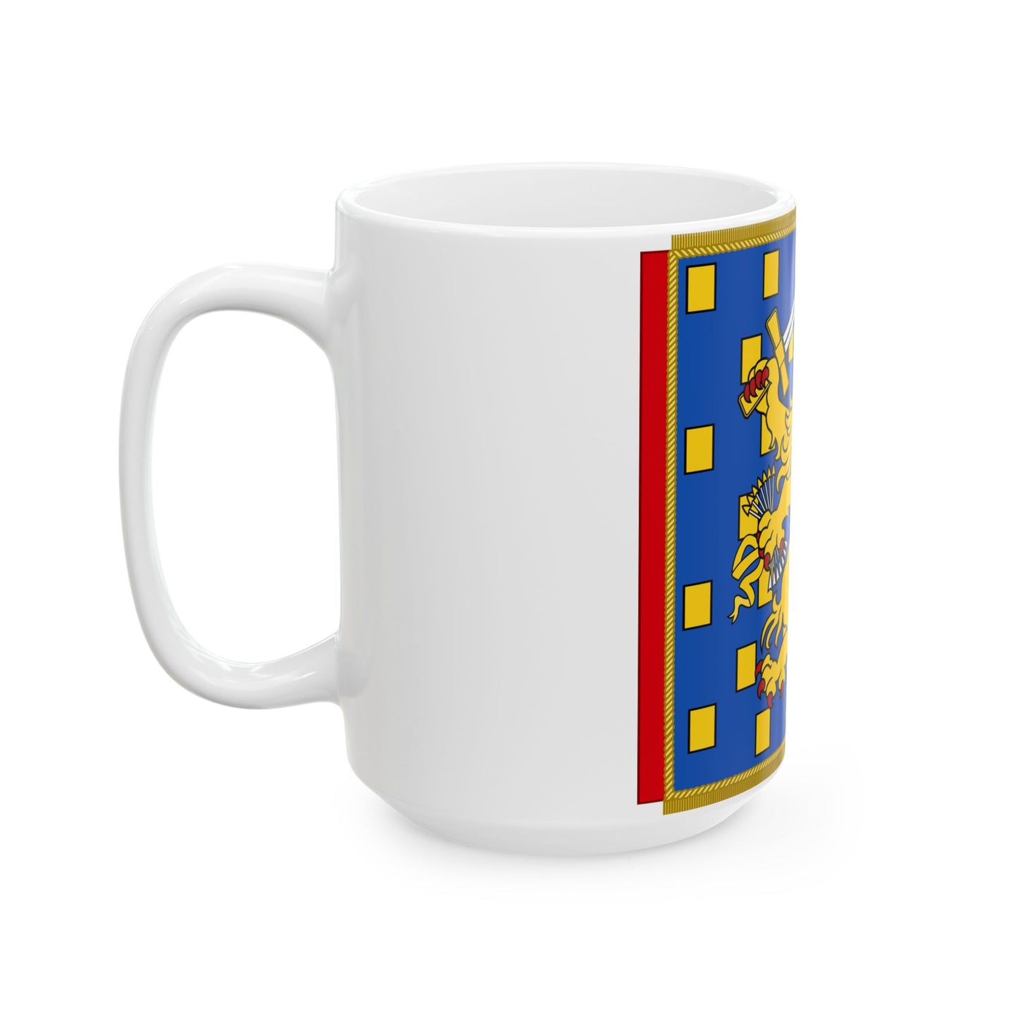 Garter Banner of Dutch Monarchs as Members (Netherlands) White Coffee Mug-Go Mug Yourself