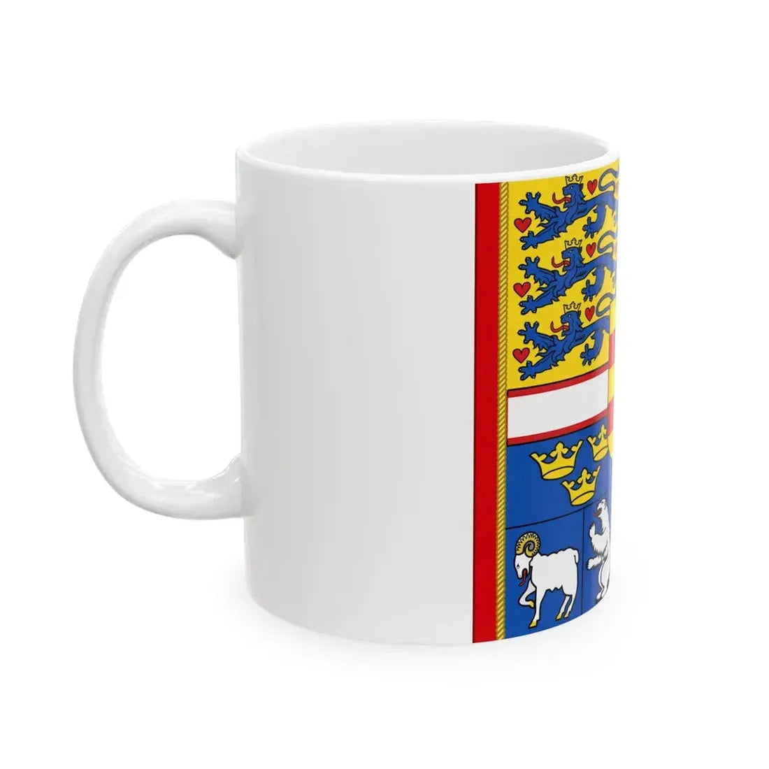 Garter Banner of the Danish Monarch (Denmark) White Coffee Mug - Go Mug Yourself