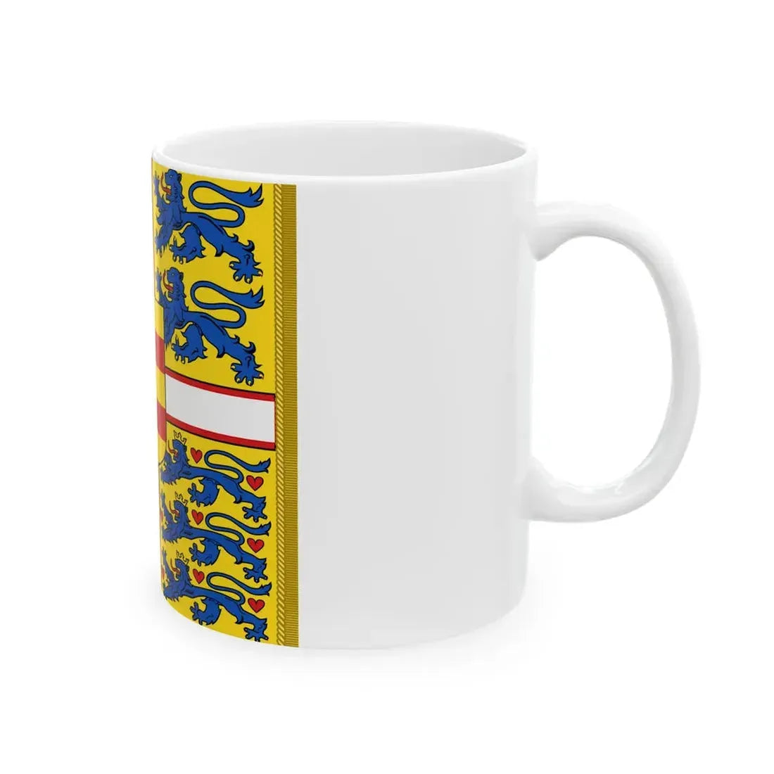 Garter Banner of the Danish Monarch (Denmark) White Coffee Mug - Go Mug Yourself