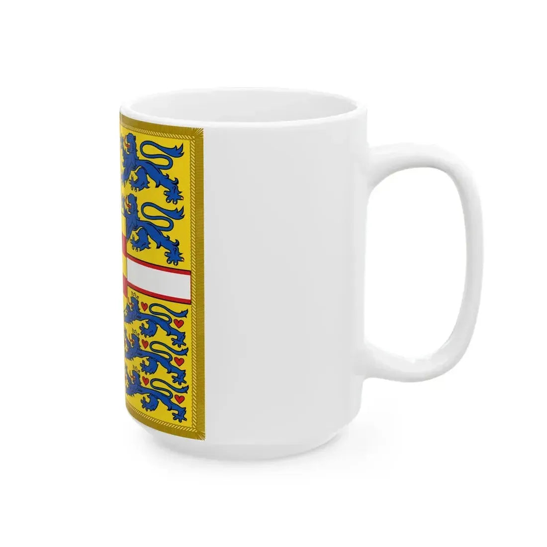 Garter Banner of the Danish Monarch (Denmark) White Coffee Mug - Go Mug Yourself