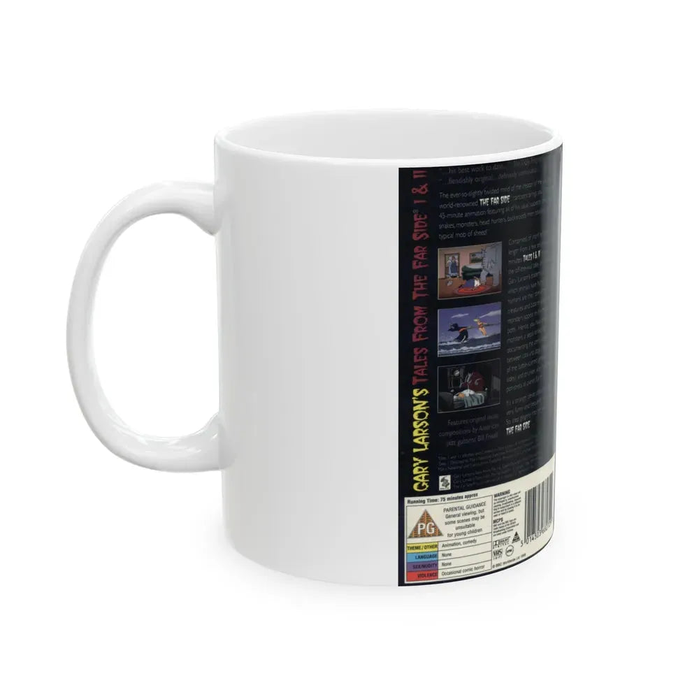 GARY LARSONS TALES FROM THE FAR SIDE 1 AND 2 (VHS COVER) - White Coffee Mug - Go Mug Yourself
