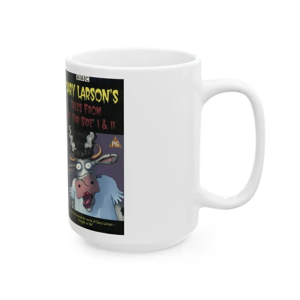 GARY LARSONS TALES FROM THE FAR SIDE 1 AND 2 (VHS COVER) - White Coffee Mug - Go Mug Yourself