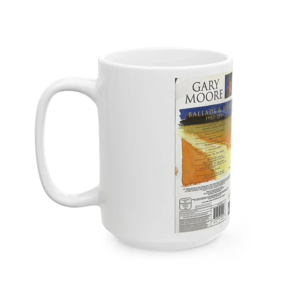 GARY MOORE BALLADS AND BLUES (VHS COVER) - White Coffee Mug - Go Mug Yourself