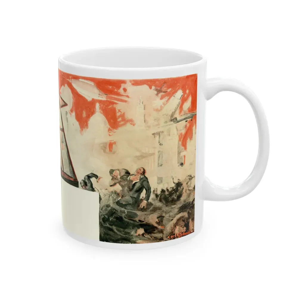 Gas Warfare, H.G. Wells Predicts The World of 1981, Liberty magazine, 1931 - White Coffee Mug - Go Mug Yourself