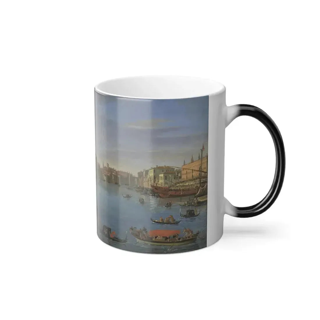 Gaspar van Wittel (1652-1736) View of the Bacino di San Marco, Venice, from the Grand Canal - Oil on Can-0 - Color Changing Mug 11oz - Go Mug Yourself