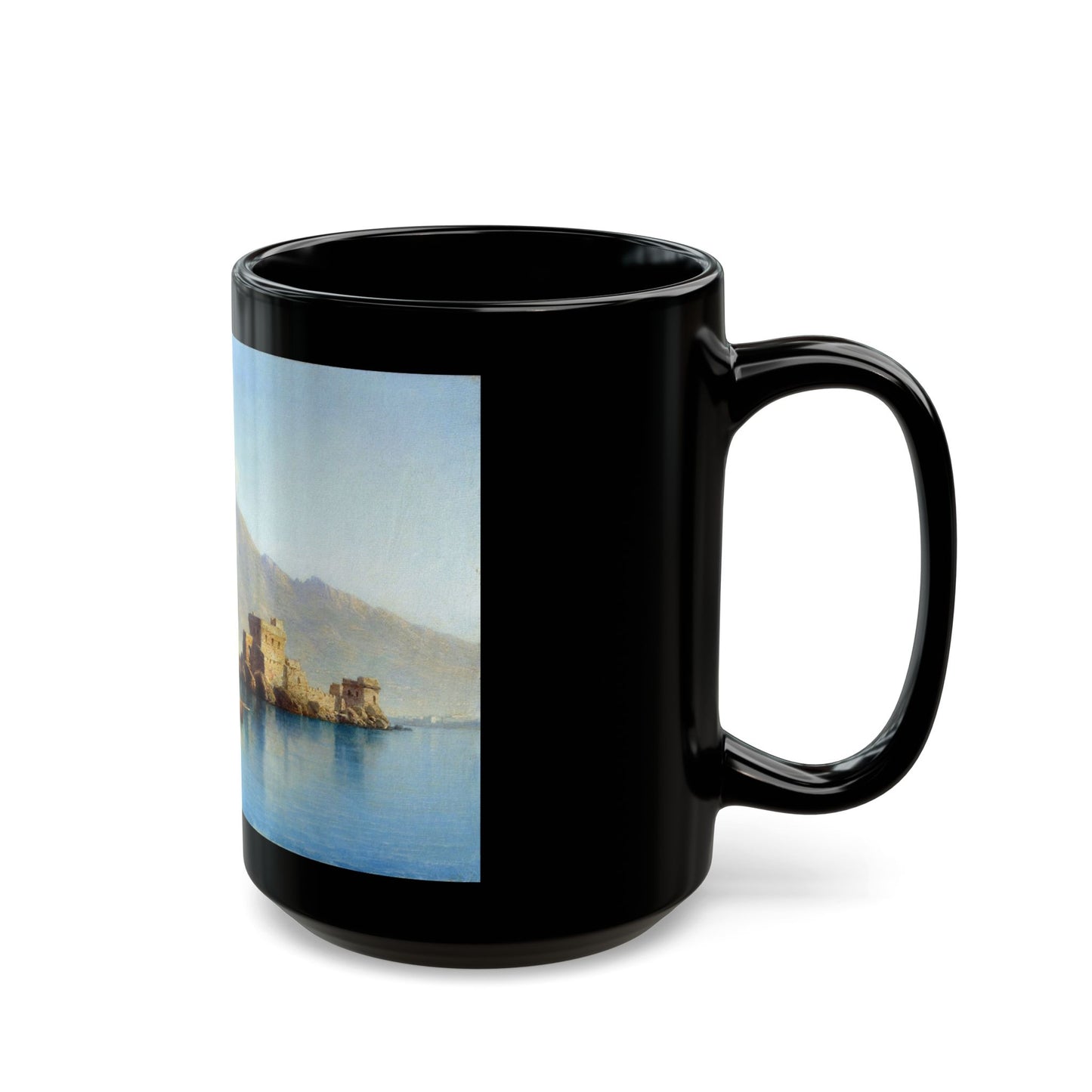 Gavriil Pavlovich Kondratenko (1854-1924) Vesuvius - 1897 - Black Coffee Mug-Go Mug Yourself