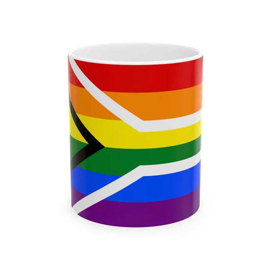 Gay Flag of South Africa (South Africa) White Coffee Mug 11oz - Go Mug Yourself