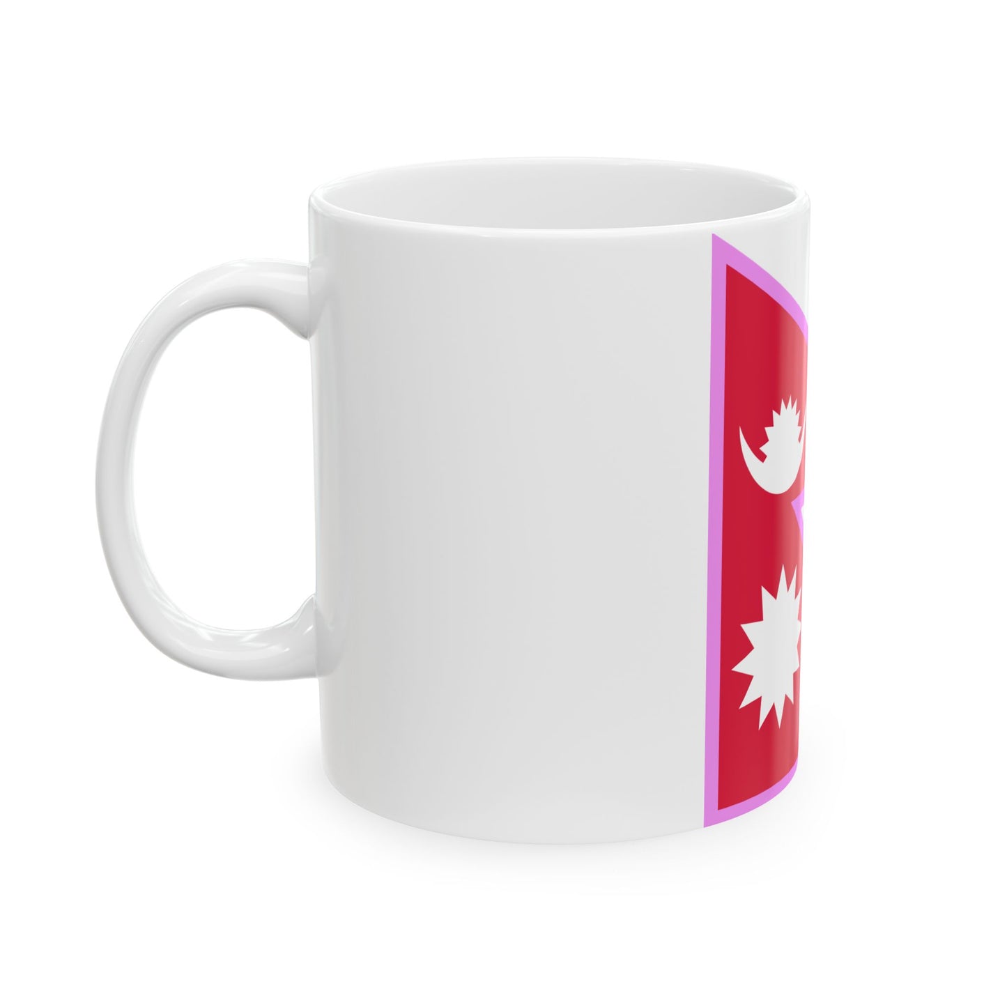 Gay Pride flag of Nepal (Nepal) White Coffee Mug-Go Mug Yourself