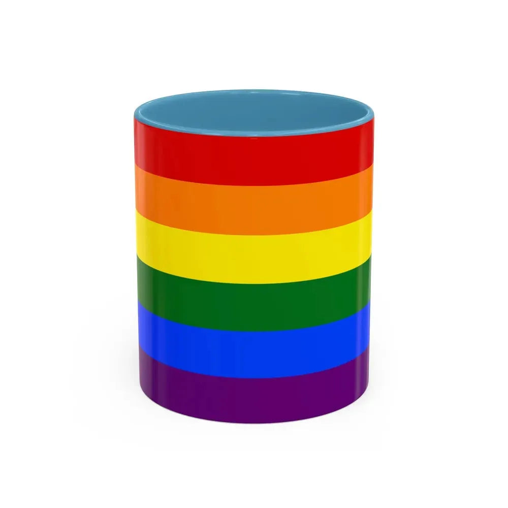 Gay Pride Pride Flag - Accent Coffee Mug 11oz Light Blue - Go Mug Yourself