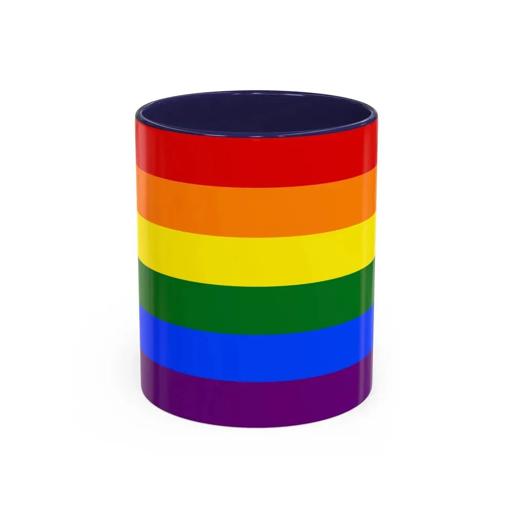 Gay Pride Pride Flag - Accent Coffee Mug 11oz Navy - Go Mug Yourself