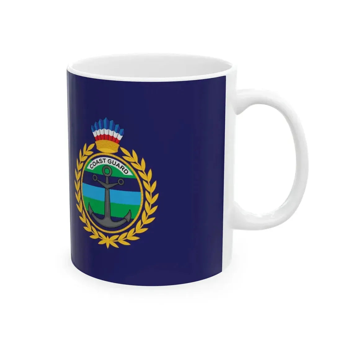 GDF Coast Guard flag variant (Guyana) White Coffee Mug - Go Mug Yourself
