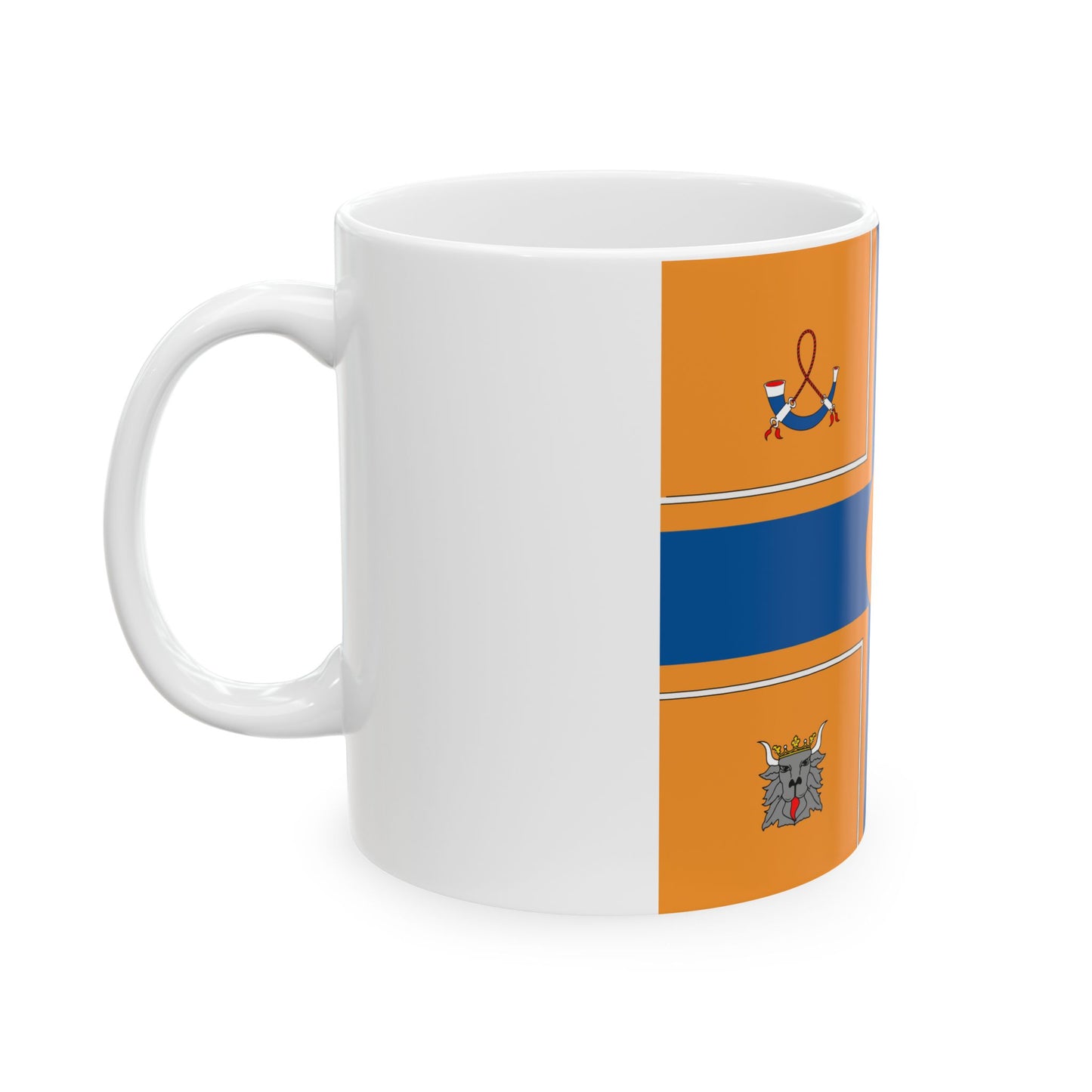 Gecombineerde vlag van prinses Juliana en prins Bernhard (Netherlands) White Coffee Mug-Go Mug Yourself