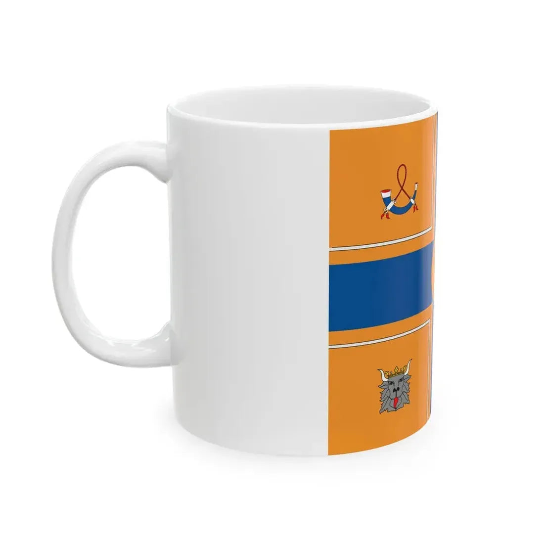 Gecombineerde vlag van prinses Juliana en prins Bernhard (Netherlands) White Coffee Mug - Go Mug Yourself
