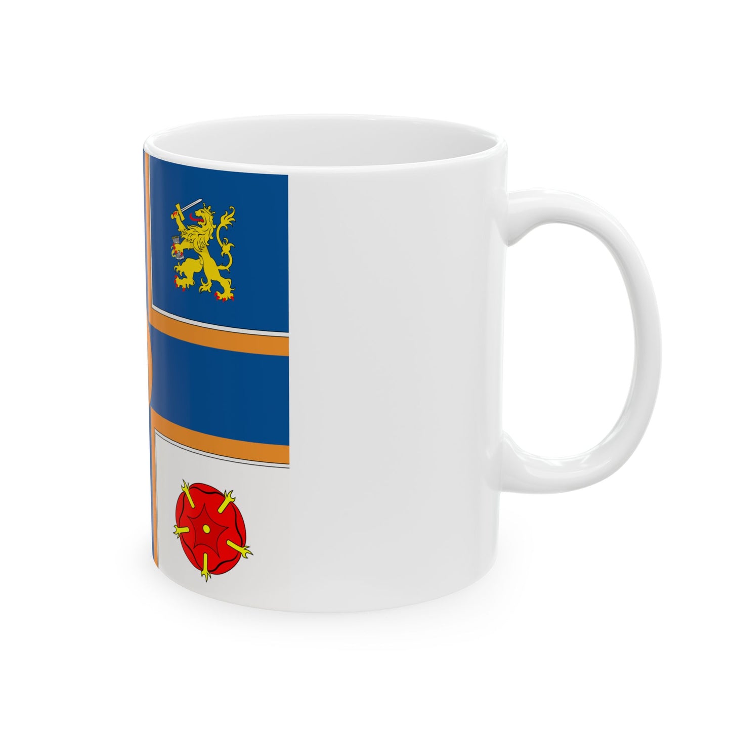 Gecombineerde vlag van prinses Juliana en prins Bernhard (Netherlands) White Coffee Mug-Go Mug Yourself