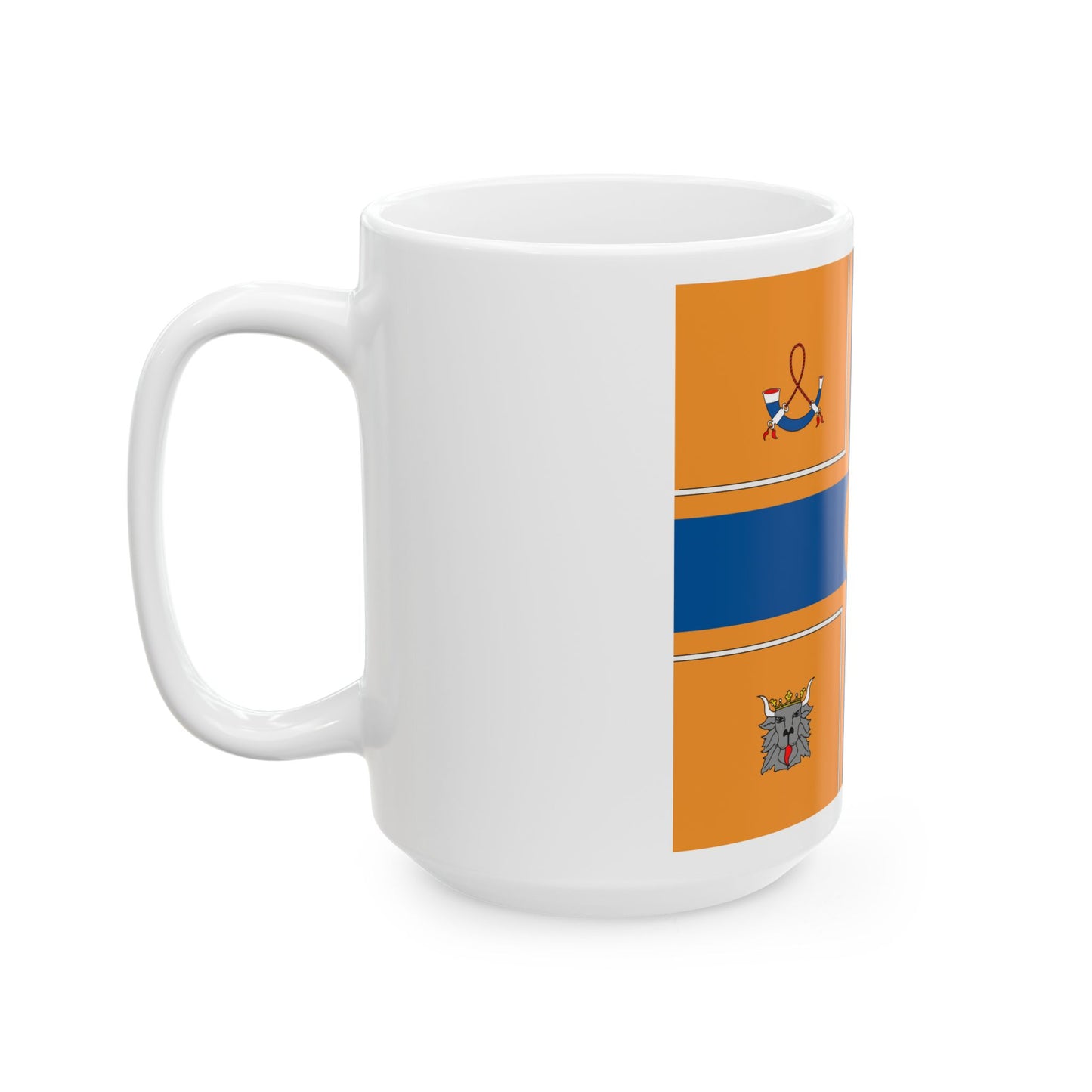 Gecombineerde vlag van prinses Juliana en prins Bernhard (Netherlands) White Coffee Mug-Go Mug Yourself