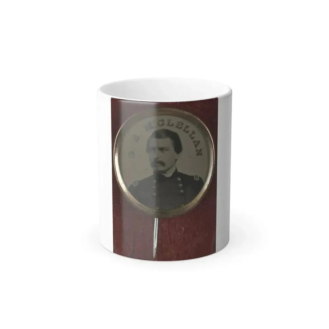 Gen. George Mcclellan Campaign Button for 1864 Presidential Election (U.S. Civil War) Color Changing Coffee Mug 11oz - Go Mug Yourself