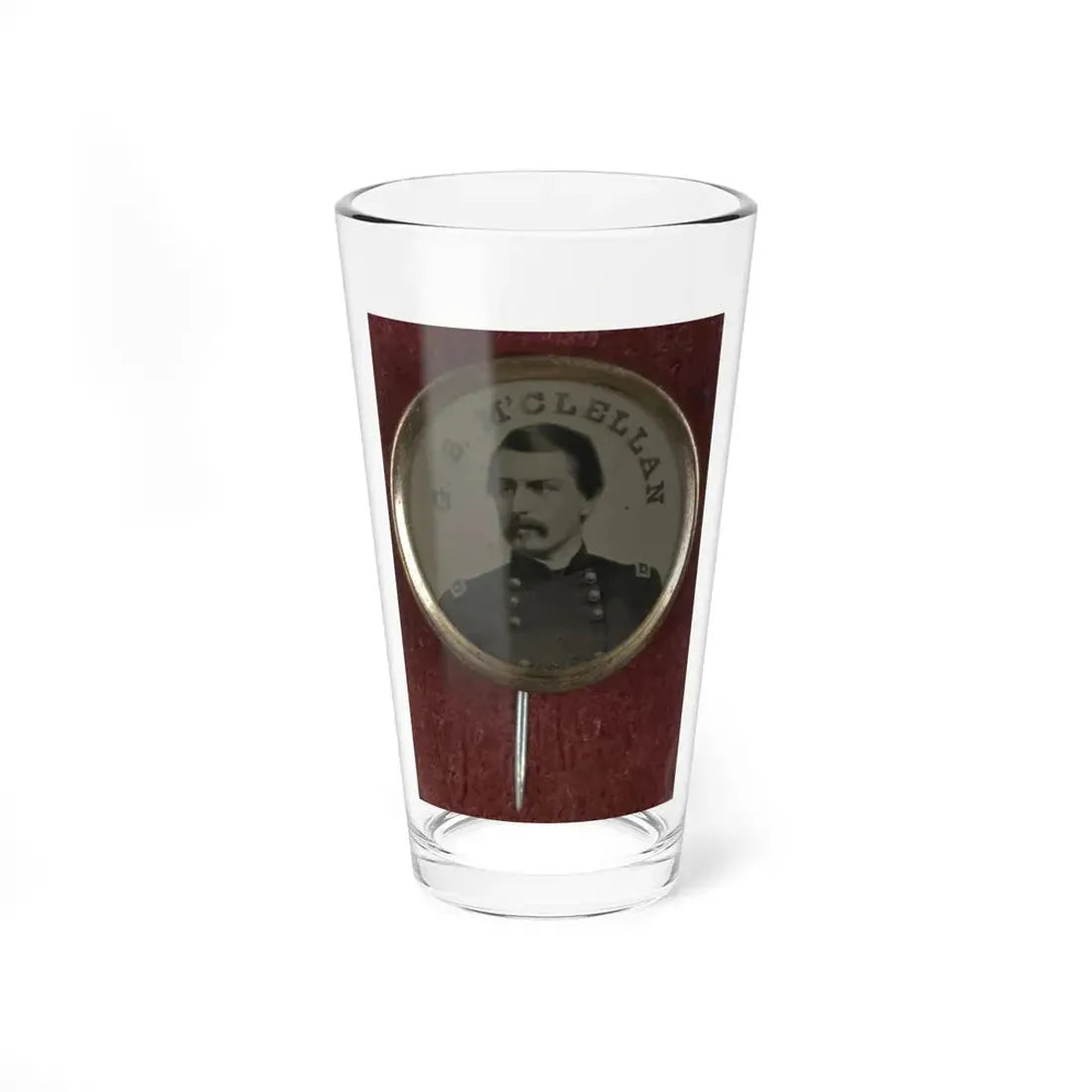 Gen. George Mcclellan Campaign Button For 1864 Presidential Election (U.S. Civil War) Pint Glass 16oz 16oz - Go Mug Yourself
