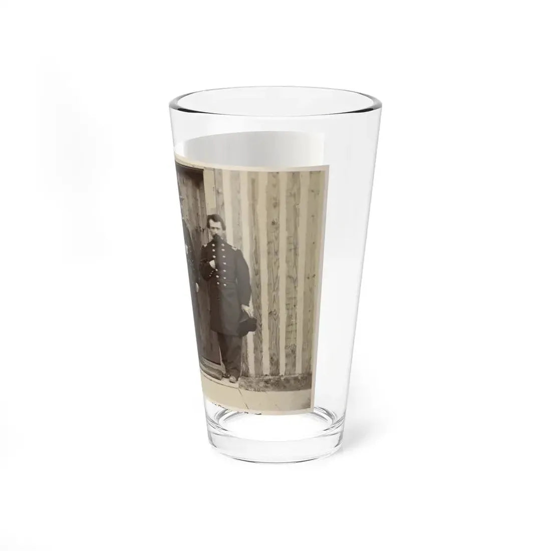 Gen. John A. Rawlins, Left, Gen. U.S. Grant, Center, And An Unidentified Officer (U.S. Civil War) Pint Glass 16oz - Go Mug Yourself