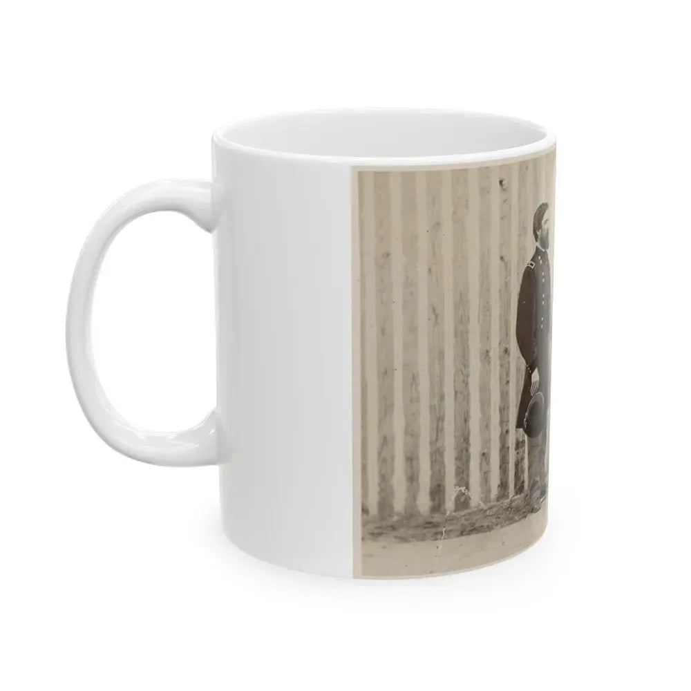 Gen. John A. Rawlins, Left, Gen. U.S. Grant, Center, And An Unidentified Officer (U.S. Civil War) White Coffee Mug - Go Mug Yourself