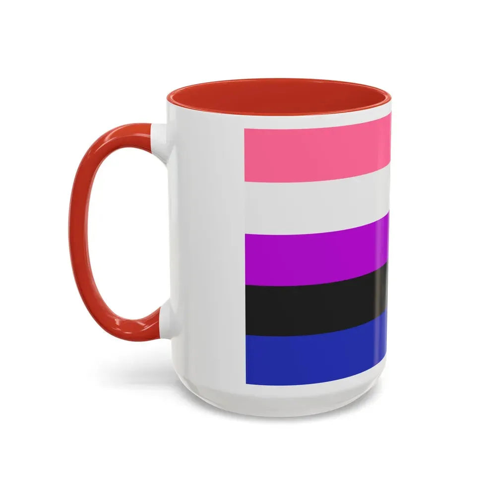 Genderfluidity Pride Flag - Accent Coffee Mug - Go Mug Yourself