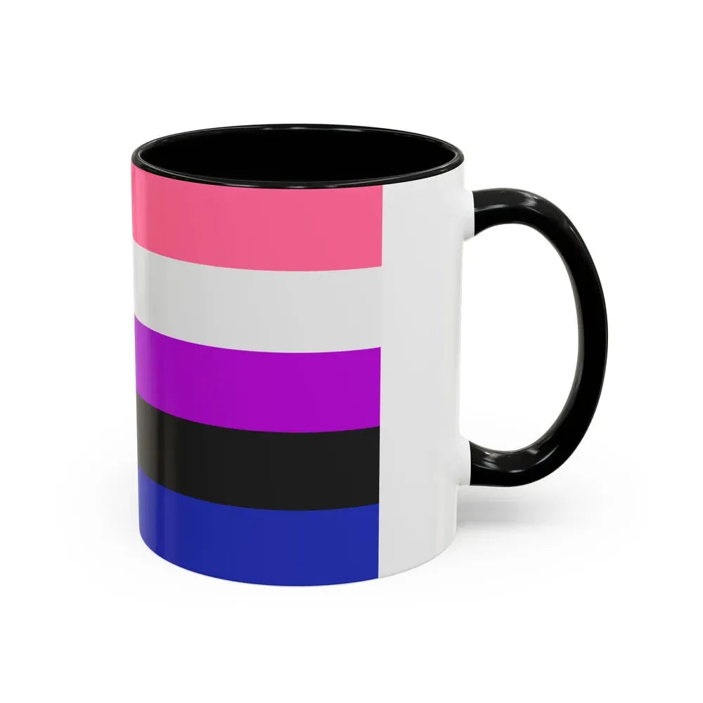 Genderfluidity Pride Flag - Accent Coffee Mug - Go Mug Yourself