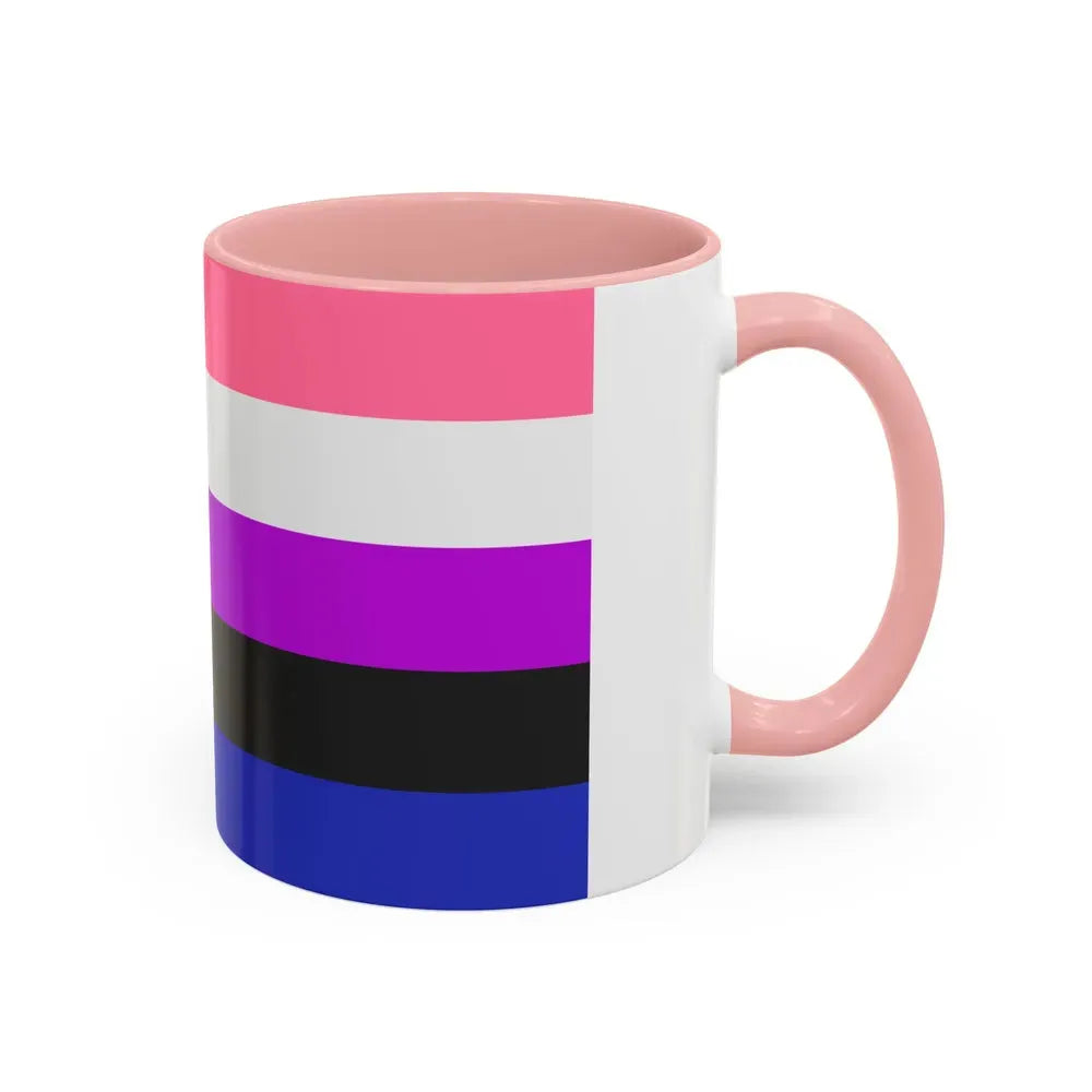 Genderfluidity Pride Flag - Accent Coffee Mug - Go Mug Yourself