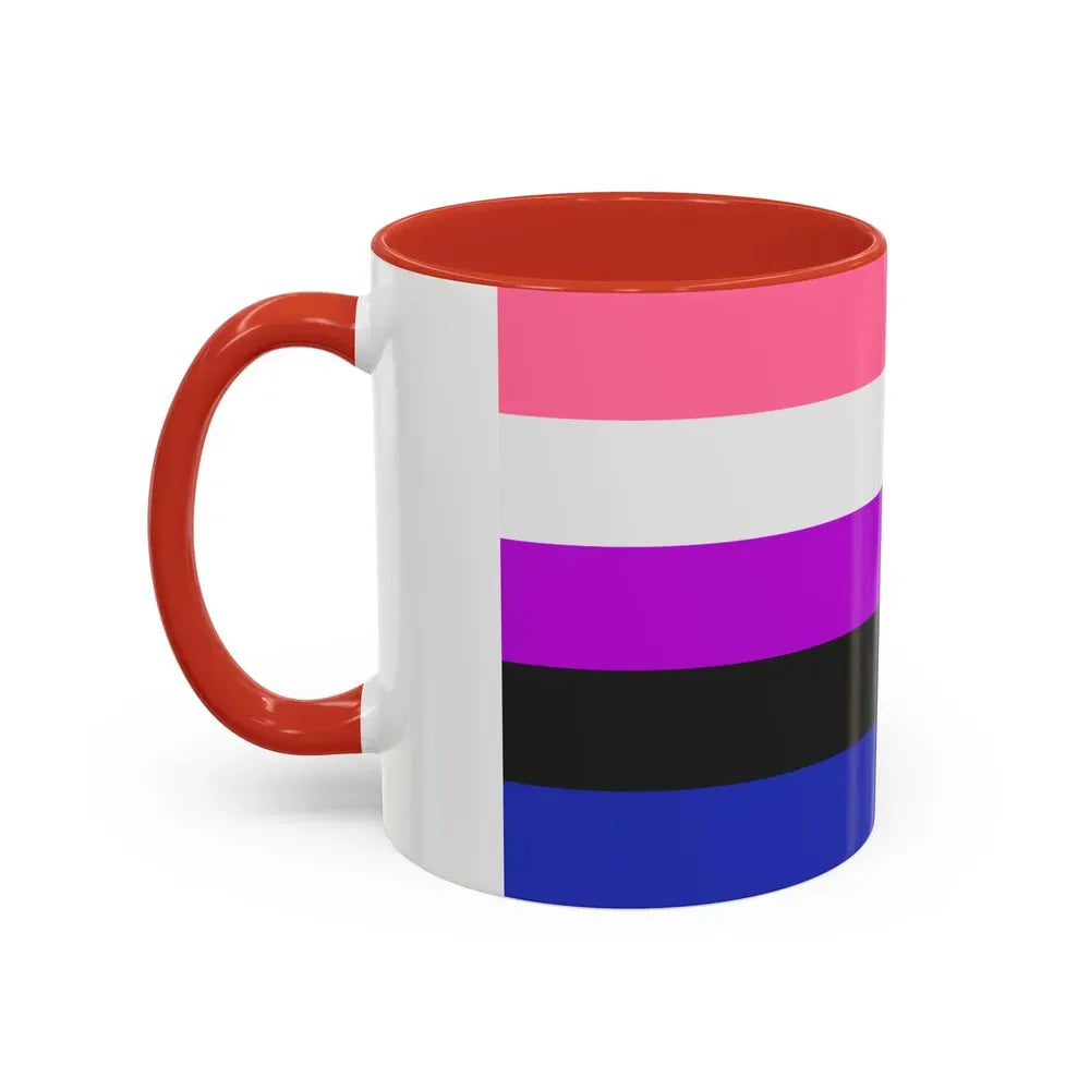 Genderfluidity Pride Flag - Accent Coffee Mug - Go Mug Yourself