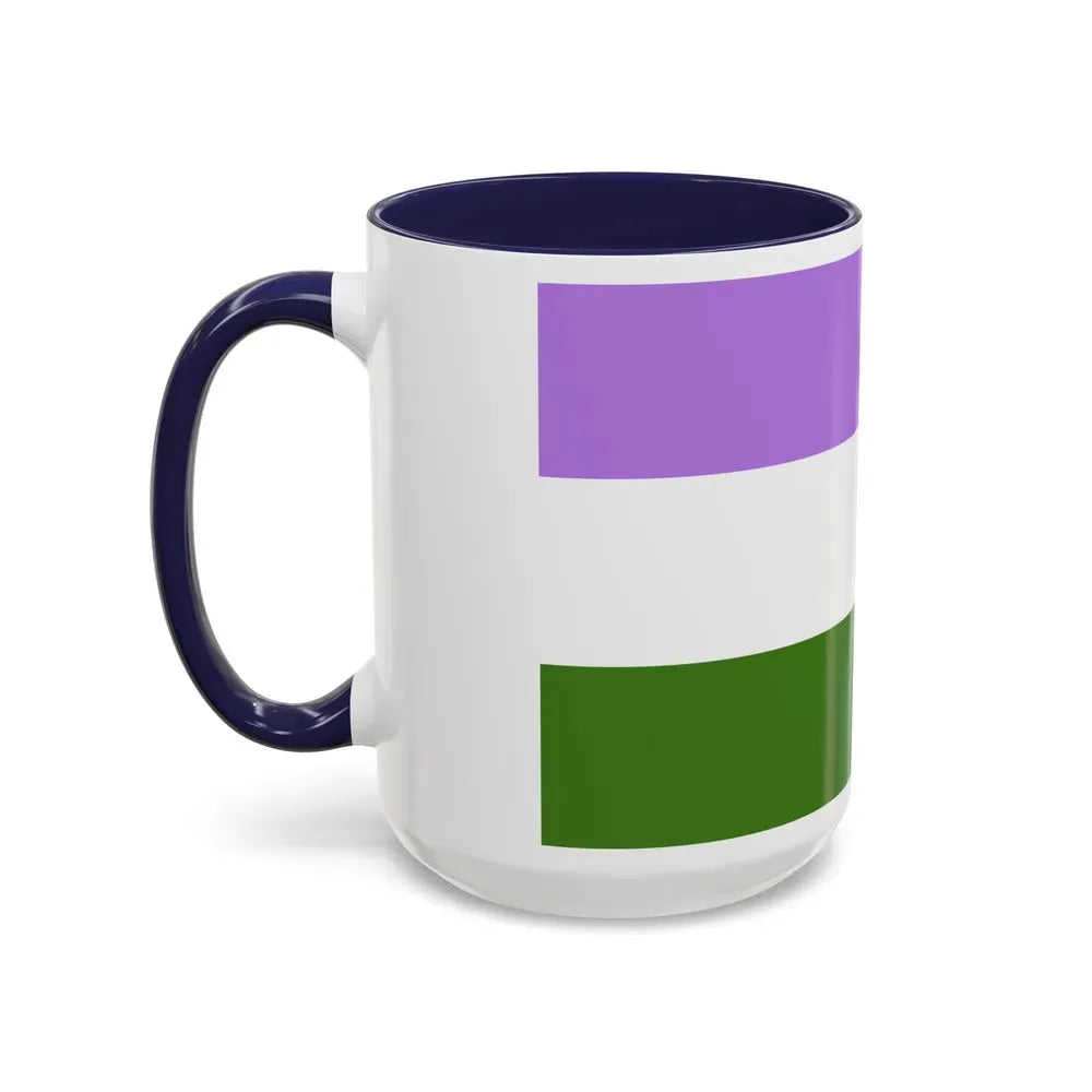 Genderqueer Pride Flag - Accent Coffee Mug - Go Mug Yourself