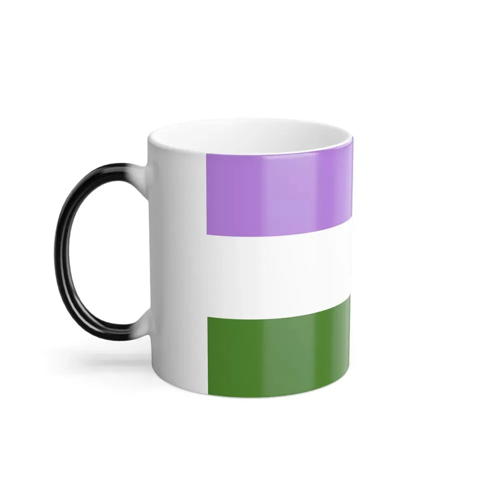 Genderqueer Pride Flag - Color Changing Mug 11oz - Go Mug Yourself