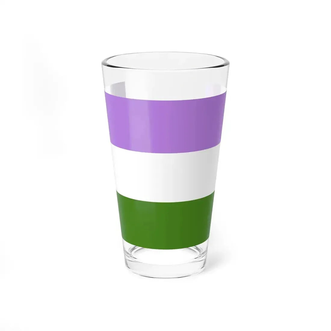 Genderqueer Pride Flag - Pint Glass 16oz 16oz - Go Mug Yourself