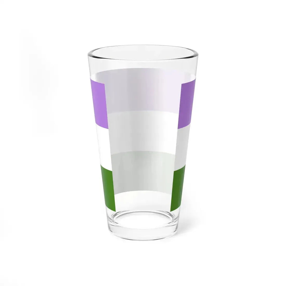 Genderqueer Pride Flag - Pint Glass 16oz - Go Mug Yourself