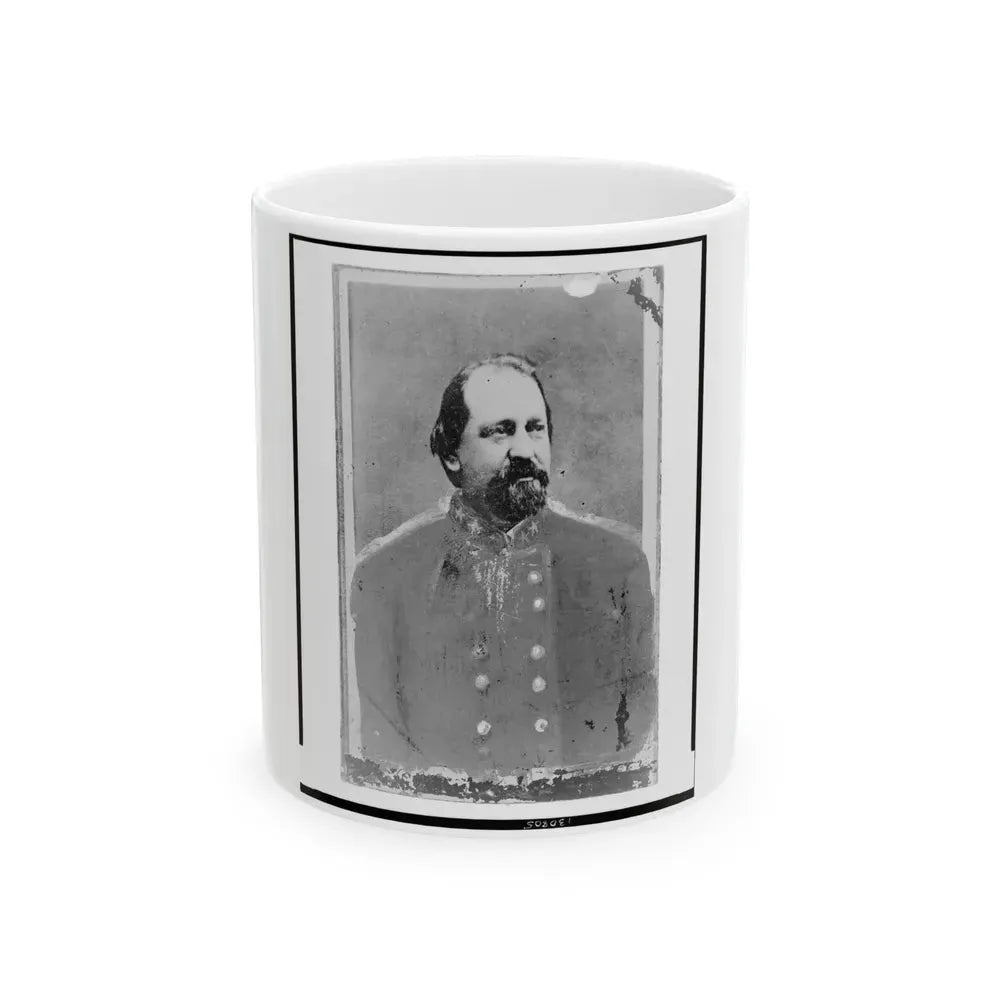 General A.J. Vaughn, Of Texas, C.S.A., In Uniform, Half-Length Portrait, Facing Right (U.S. Civil War) White Coffee Mug 11oz - Go Mug Yourself