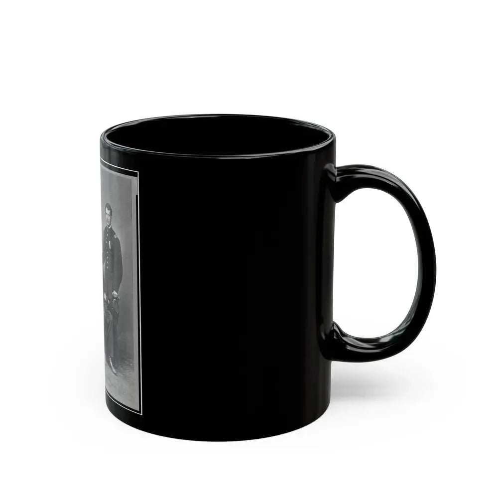 General Charles Griffin, Full-Length Portrait, Seated, With Three Aides Standing Behind Him (U.S. Civil War) Black Coffee Mug - Go Mug Yourself