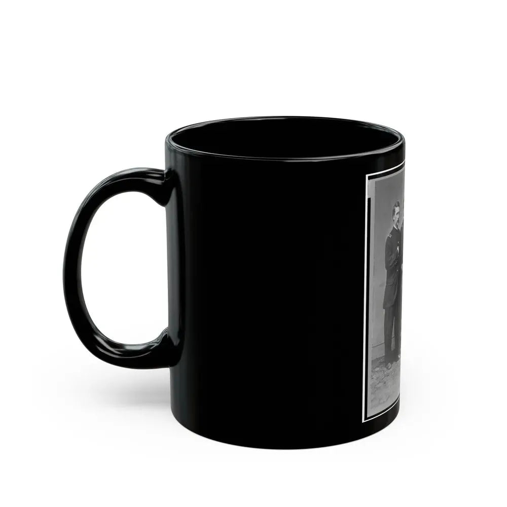 General Charles Griffin, Full-Length Portrait, Seated, With Three Aides Standing Behind Him (U.S. Civil War) Black Coffee Mug - Go Mug Yourself