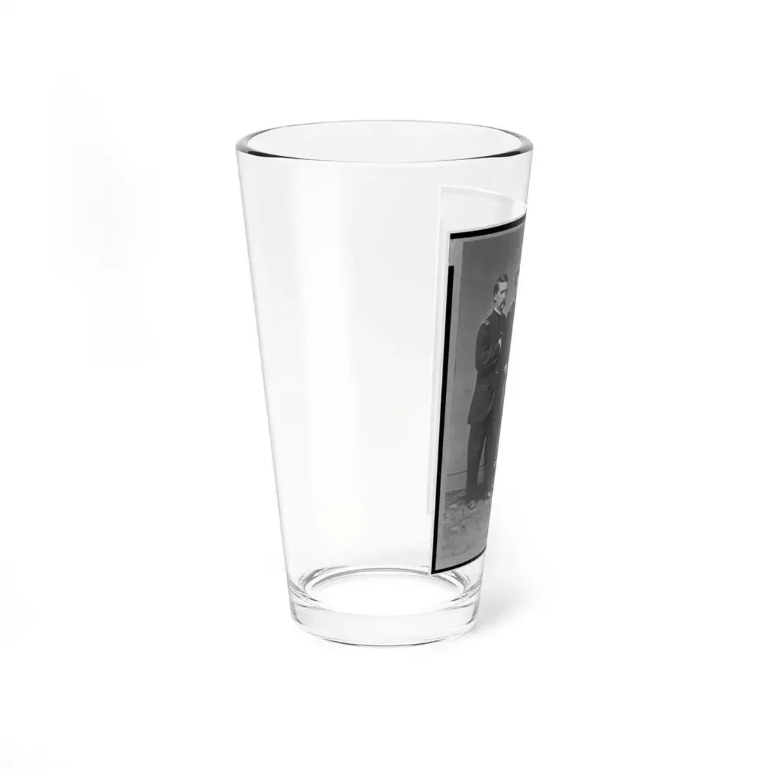 General Charles Griffin, Full-Length Portrait, Seated, With Three Aides Standing Behind Him (U.S. Civil War) Pint Glass 16oz - Go Mug Yourself