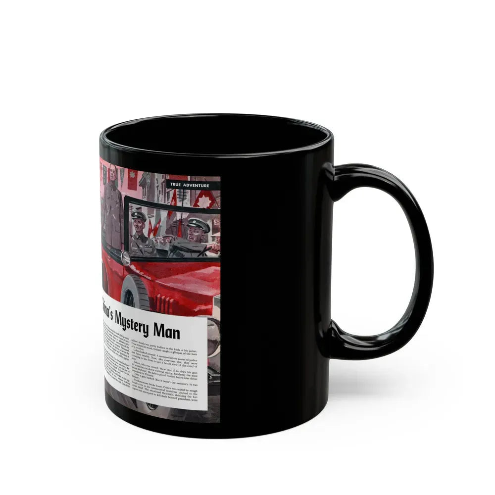 General Cohen - China Mystery Man, Cavalier, December 1953 - Black Coffee Mug - Go Mug Yourself