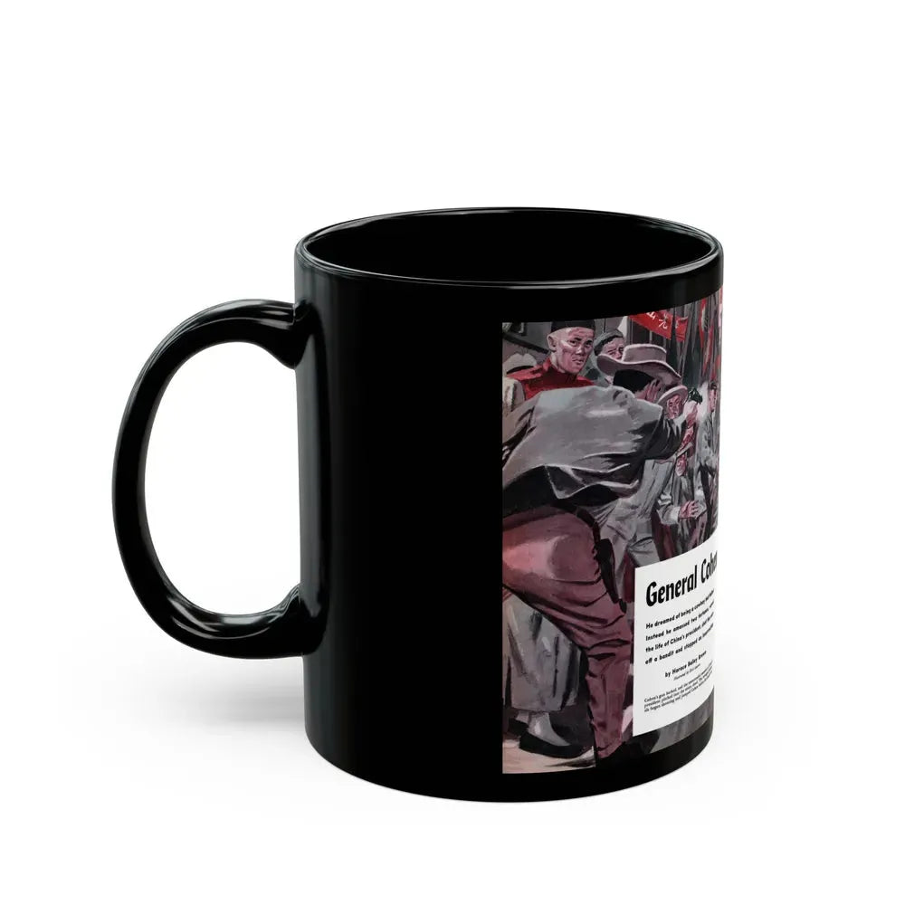 General Cohen - China Mystery Man, Cavalier, December 1953 - Black Coffee Mug - Go Mug Yourself