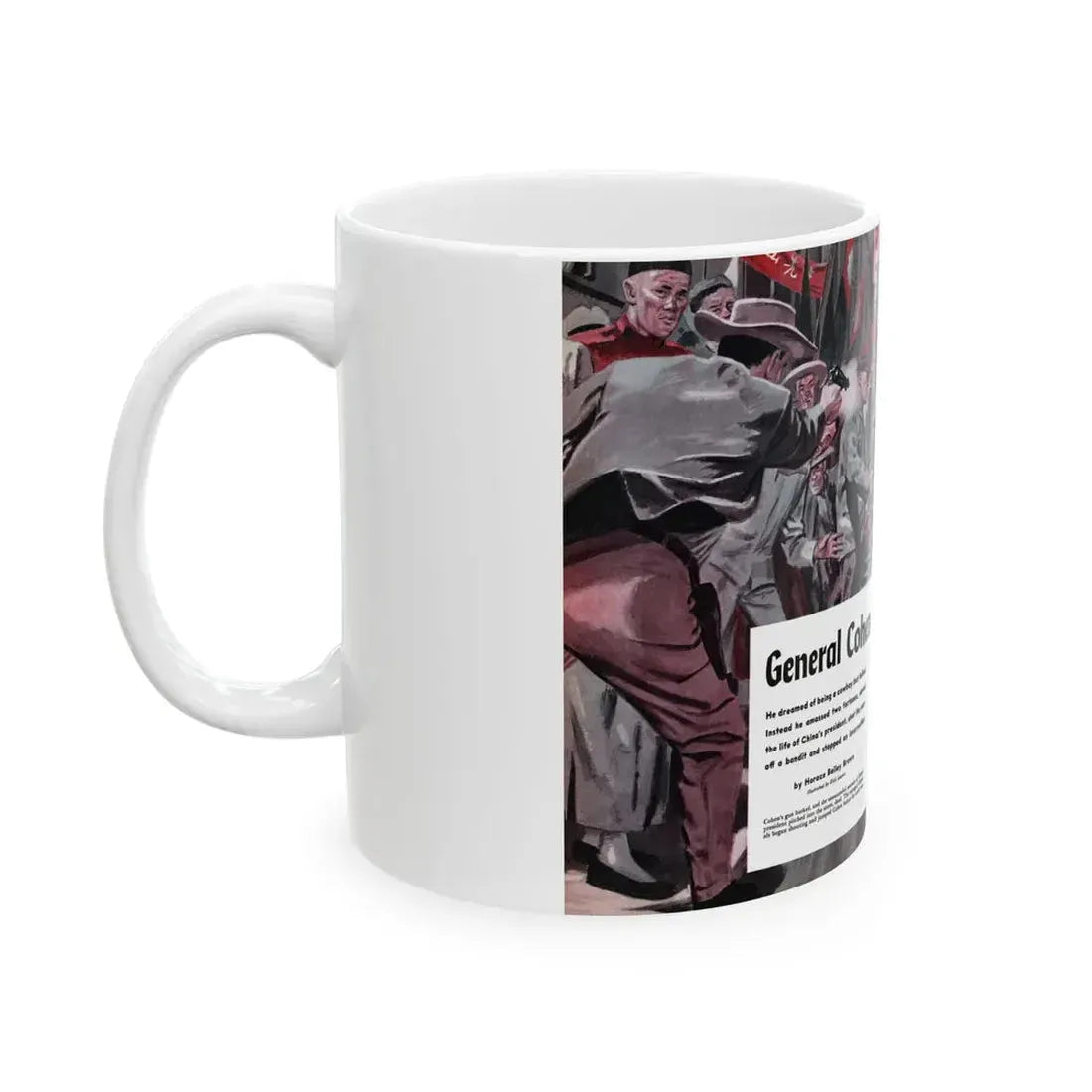 General Cohen - China Mystery Man, Cavalier, December 1953 - White Coffee Mug - Go Mug Yourself