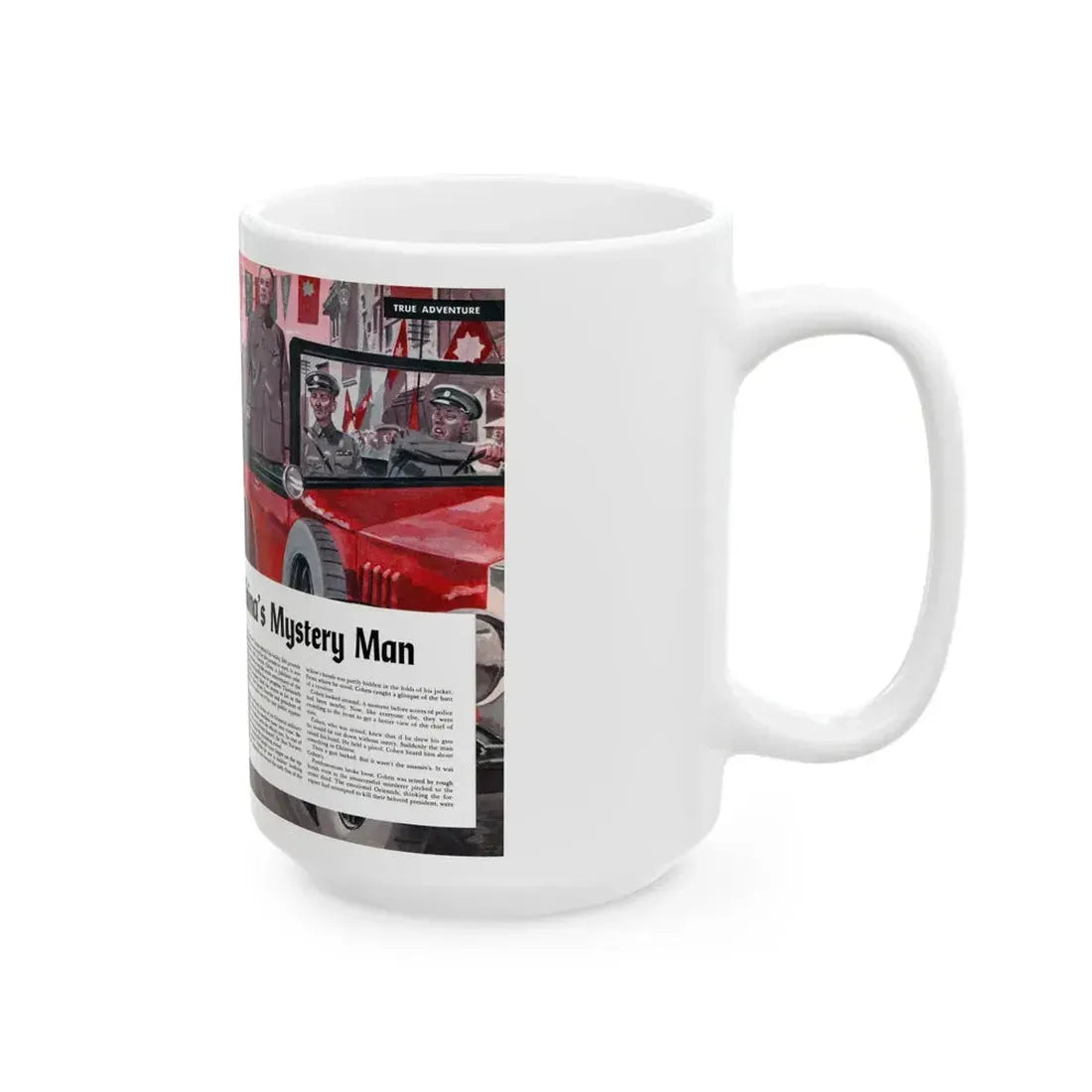 General Cohen - China Mystery Man, Cavalier, December 1953 - White Coffee Mug - Go Mug Yourself