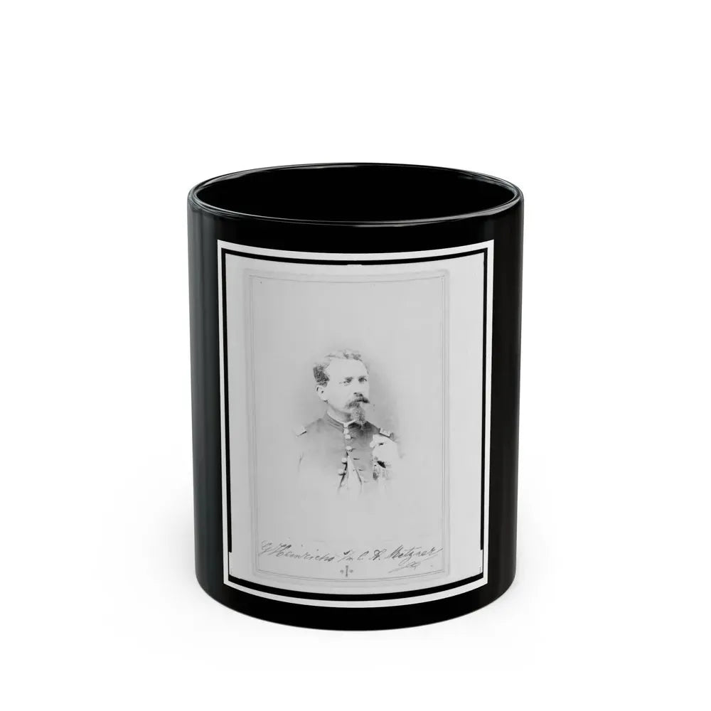 General Gustav Heinrichs, Union Officer, Half-Length Portrait, Facing Front (U.S. Civil War) Black Coffee Mug 11oz - Go Mug Yourself