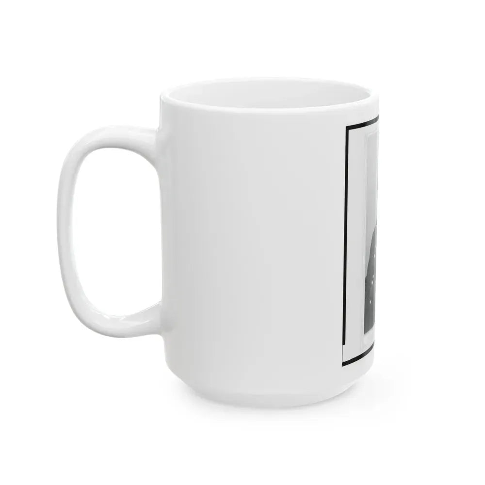 General Josiah Miller, Inspector General, Half-Length Portrait, Seated, Facing Left (U.S. Civil War) White Coffee Mug - Go Mug Yourself