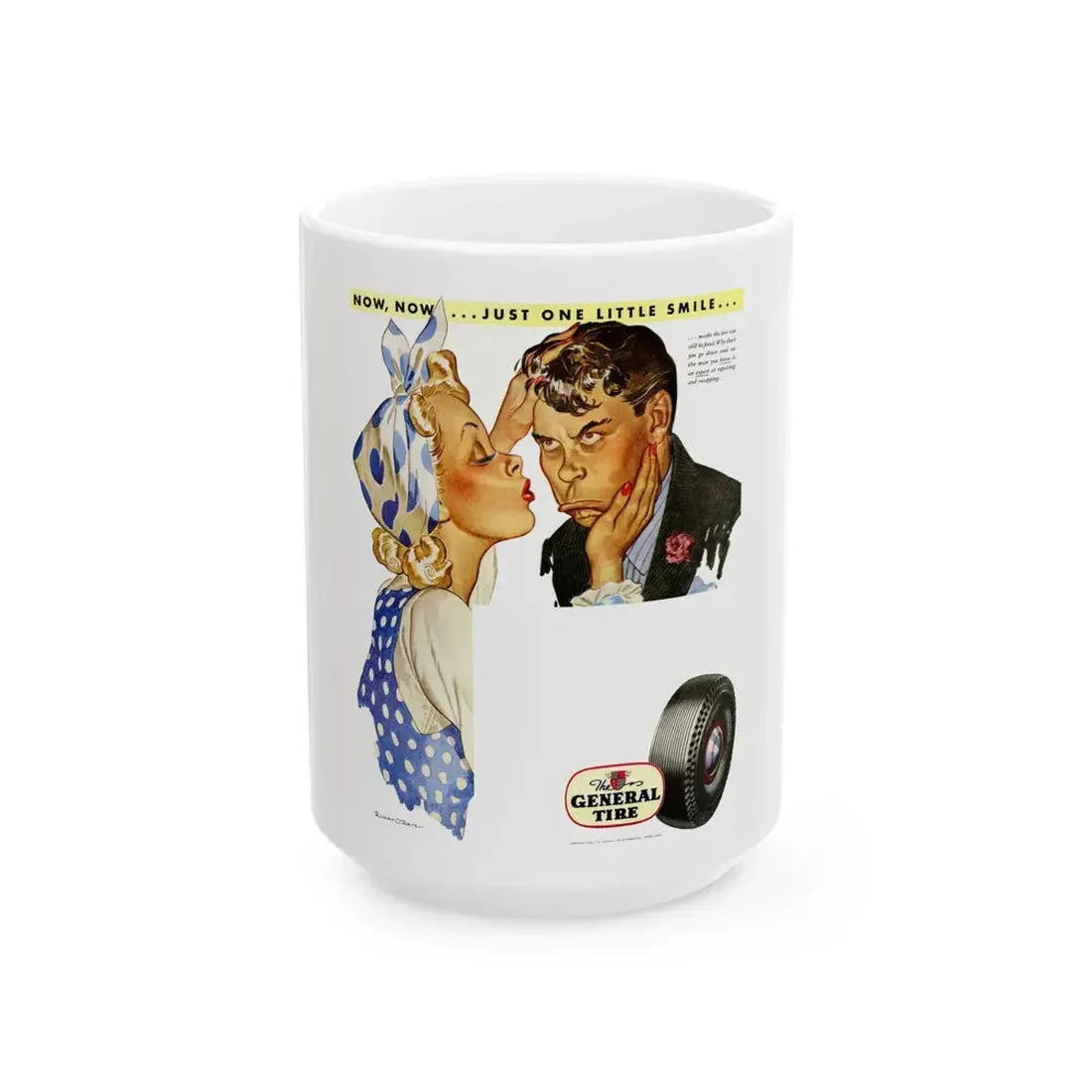 General Tire advertisement, 1942 - White Coffee Mug 15oz - Go Mug Yourself