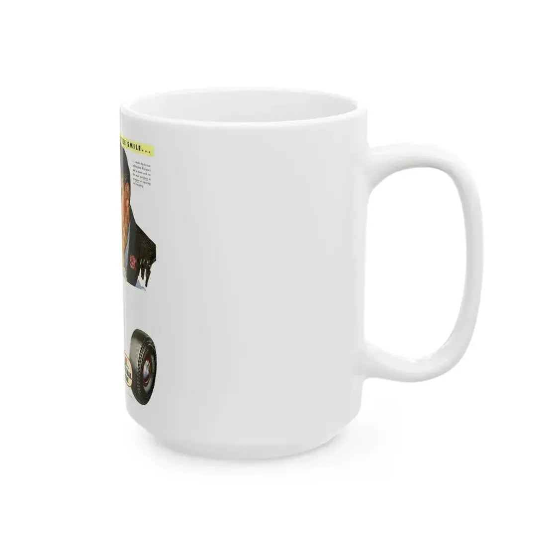 General Tire advertisement, 1942 - White Coffee Mug - Go Mug Yourself