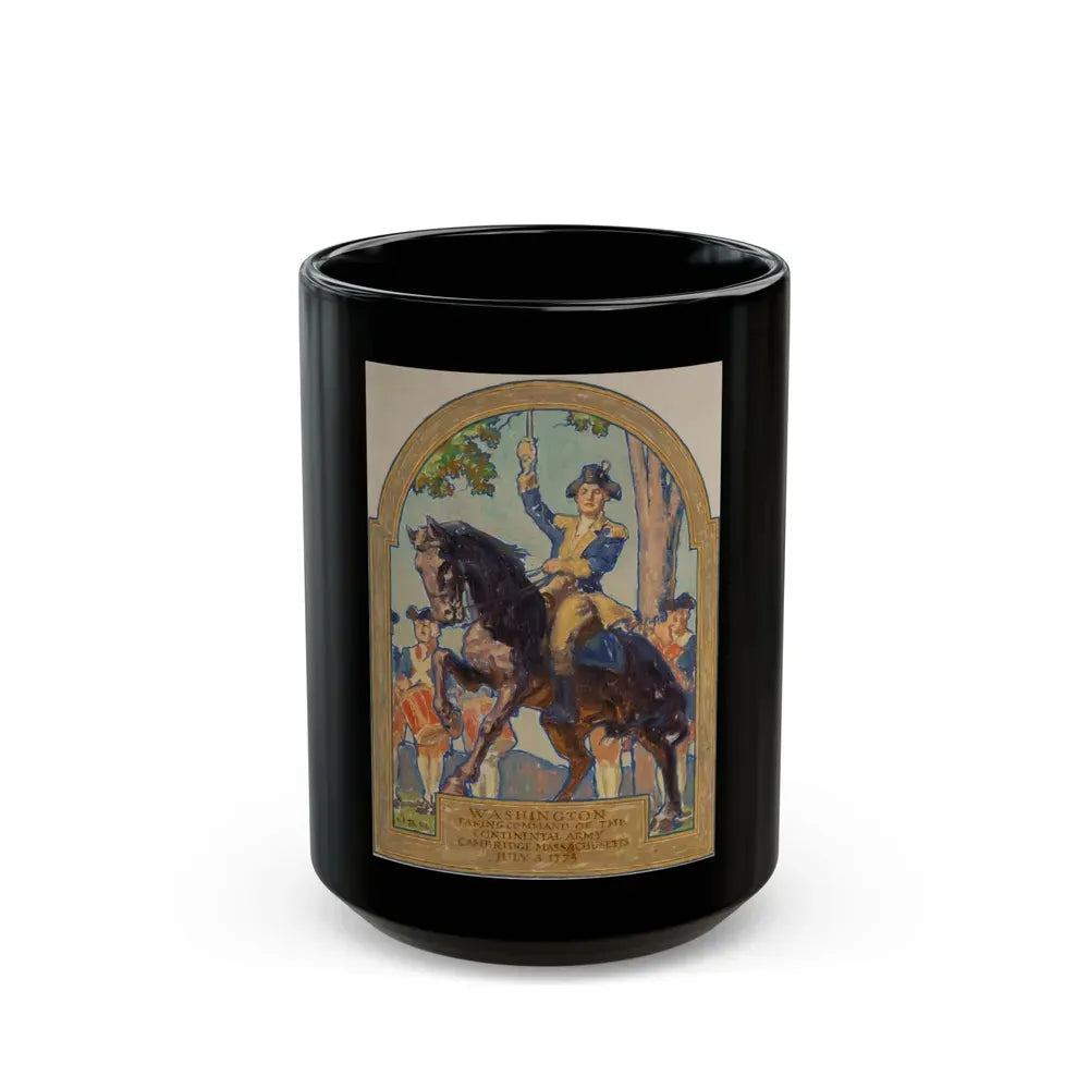 General Washington, magazine cover study - Black Coffee Mug 15oz - Go Mug Yourself