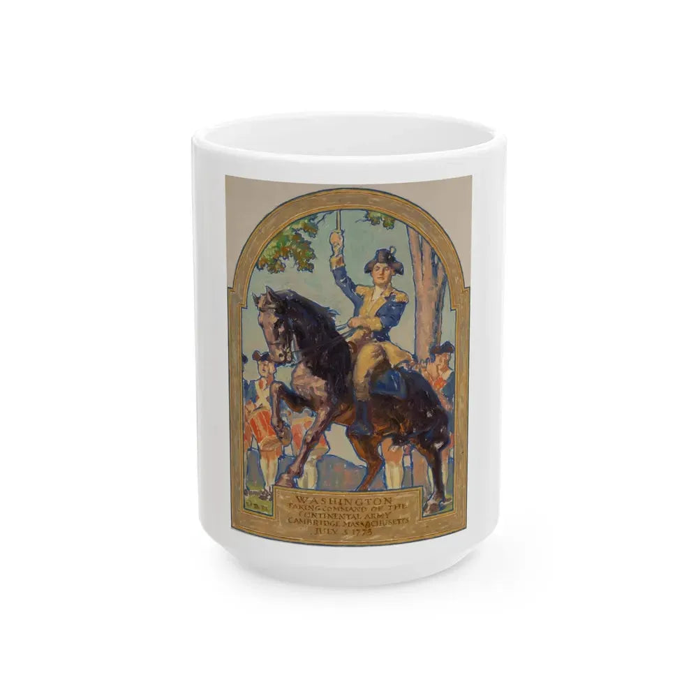 General Washington, magazine cover study - White Coffee Mug 15oz - Go Mug Yourself